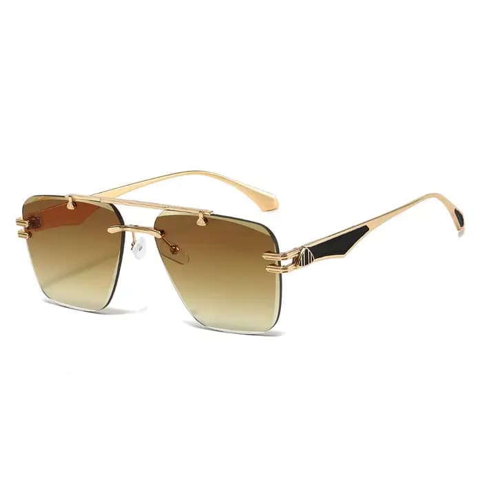 Lunettes de soleil pilote sans monture pour hommes et femmes