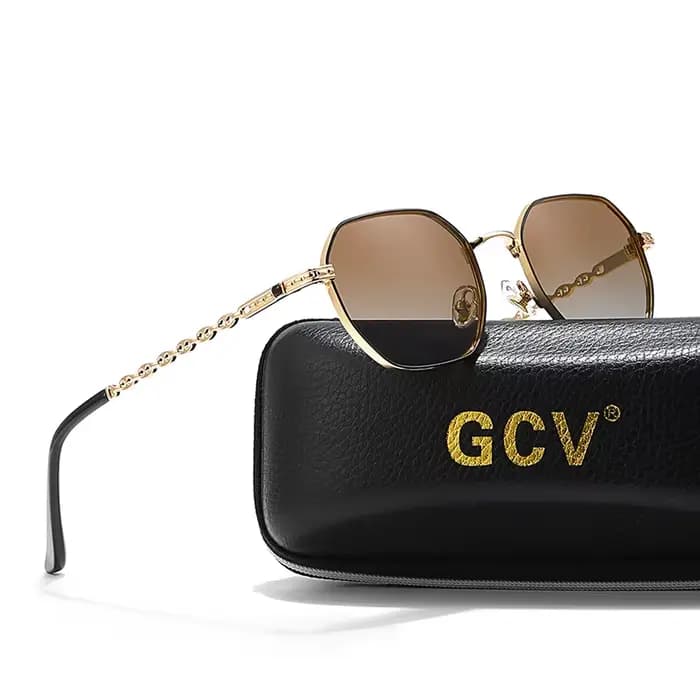 Lunettes de soleil classiques rétro pour femmes de marque GCV