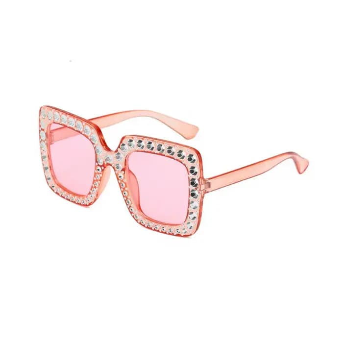 Lunettes de soleil surdimensionnées en diamant