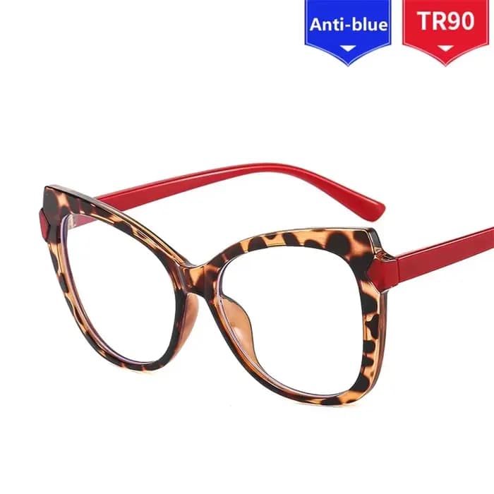 Lunettes pour femmes Tendance 2026 Monture œil de chat Miroir plat TR90 Anti-lumière bleue