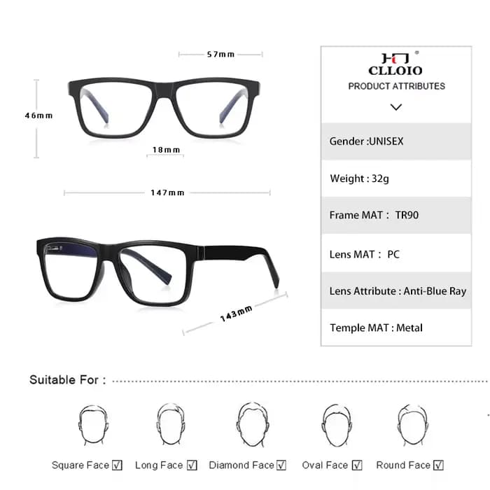 CLLOIO nouveau Style de sport lunettes de lecture montures équitation en plein air myopie