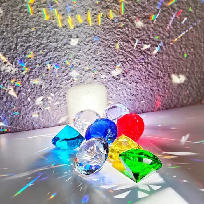 10 couleurs cristal verre diamant fête diamant proposition romantique décoration de la maison ornements artisanat cadeaux de noël sans Base