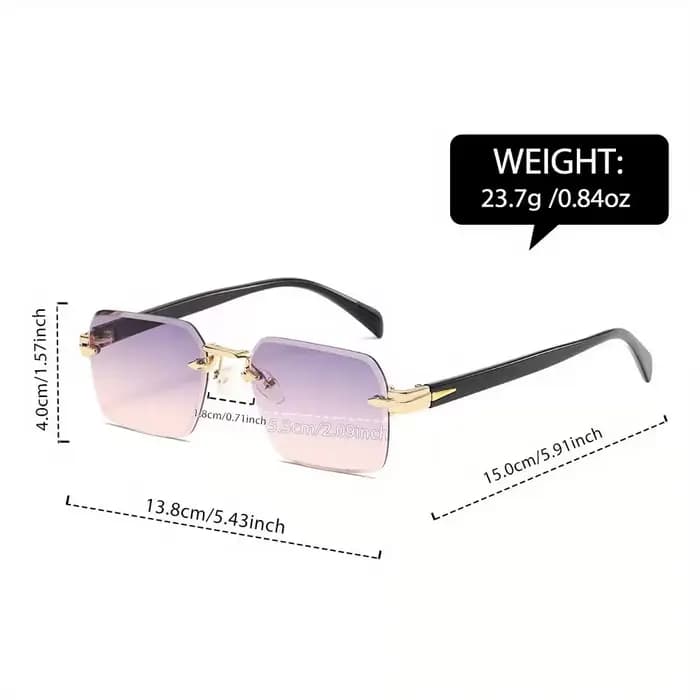 Lunettes de soleil sans monture en métal
