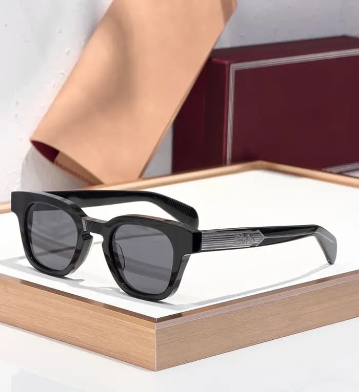 Nouvelles Lunettes de Soleil Artisanales Julien 2026 – Monture Épaisse en Fibre d'Acétate de Haute Qualité pour Vacances et Voyages