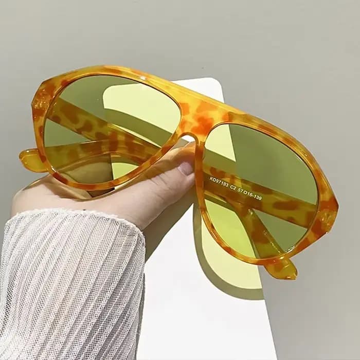Mode pilote surdimensionné lunettes de soleil