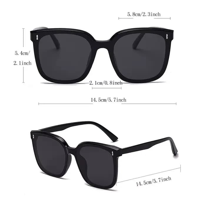 Lunettes de soleil carrées à grande monture pour femmes et hommes
