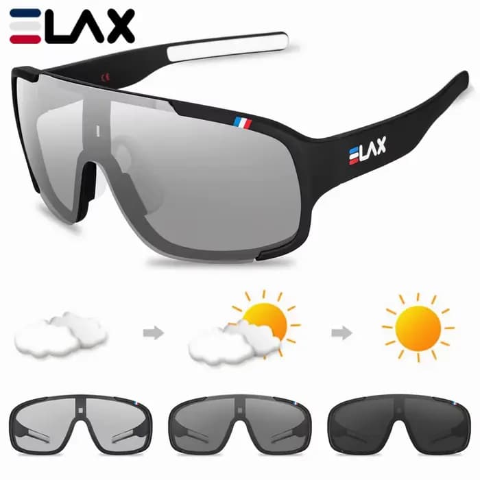 ELAX lunettes de cyclisme polarisées et photochromiques