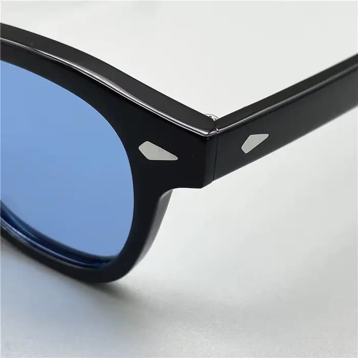 Johnny Depp Lemtosh lunettes de soleil polarisées pour hommes et femmes luxe rétro mode acétate cadre bleu