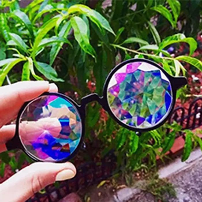 Lunettes de soleil rondes holographiques pour hommes et femmes