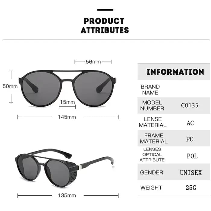 Lunettes de soleil punk UV400