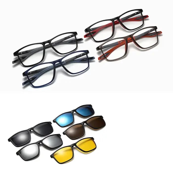 Lunettes de Prescription magnétiques à clipser 5 en 1 TR90