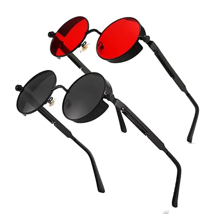Lunettes de soleil gothiques Steampunk pour hommes et femmes