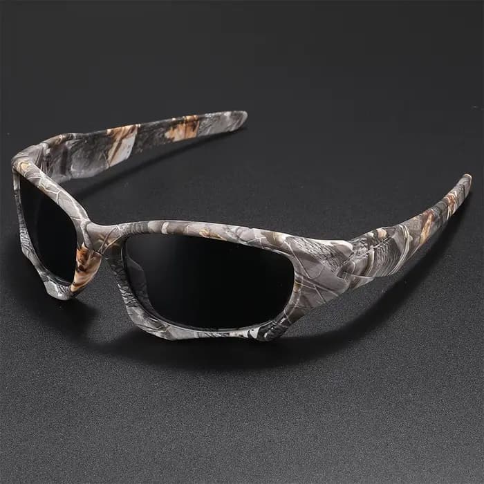 Sports de plein air lunettes de soleil polarisées hommes courbe coupe cadre résistant au Stress lentille bouclier