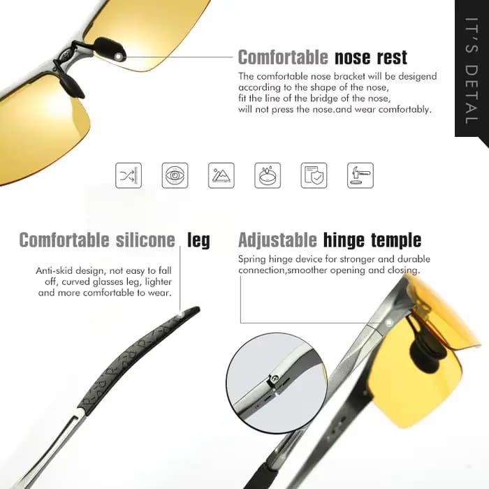 Top Anti-éblouissement jour nuit Vision lunettes pour la conduite hommes