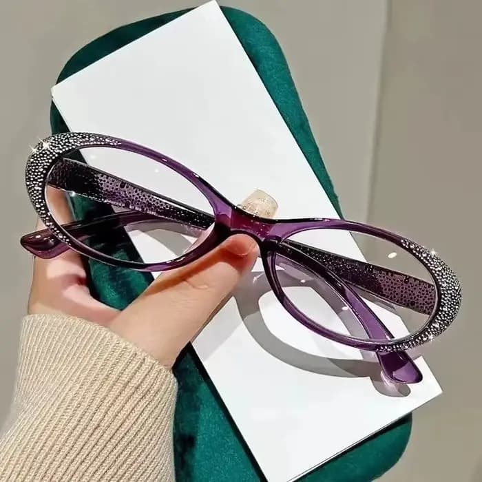 Lunettes de lecture de luxe pour femmes avec diamants