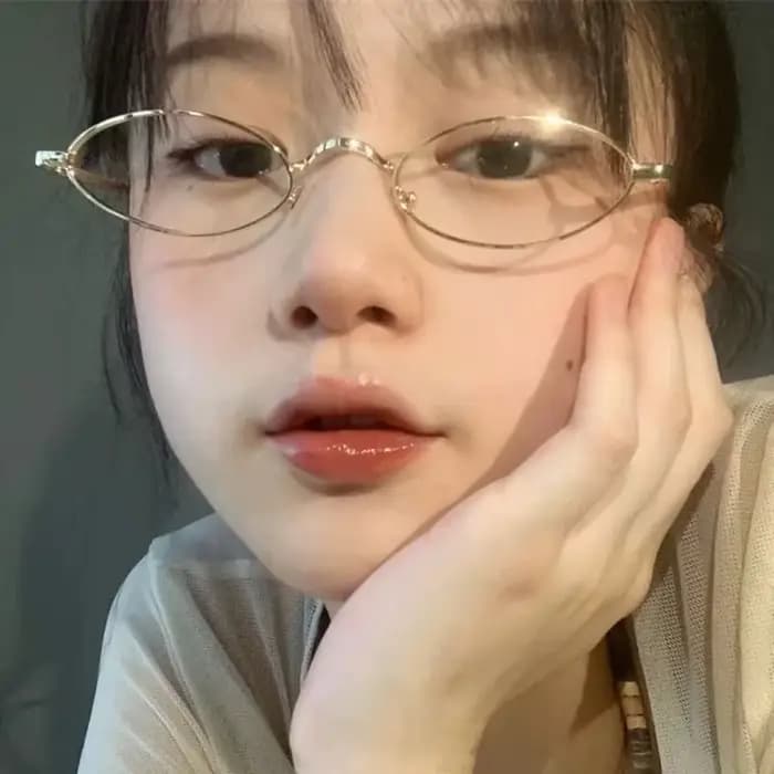 Lunettes ovales en métal Y2K pour femmes et filles