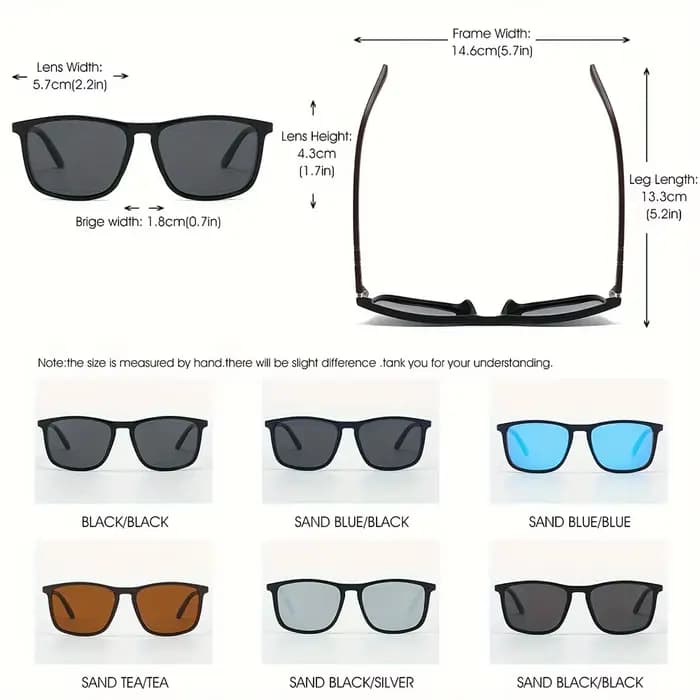 2 paires de lunettes de soleil polarisées carrées vintage de luxe UV400 pour hommes et femmes