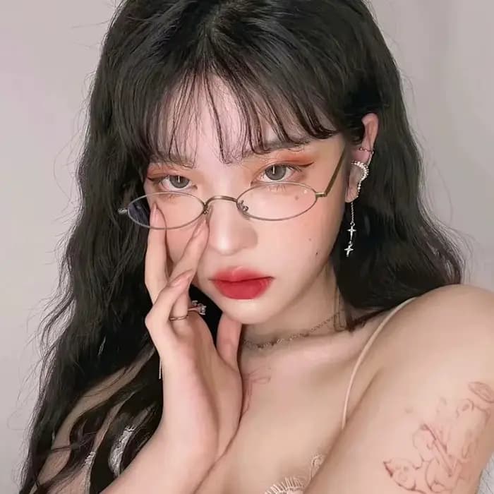 Lunettes ovales en métal Y2K pour femmes et filles