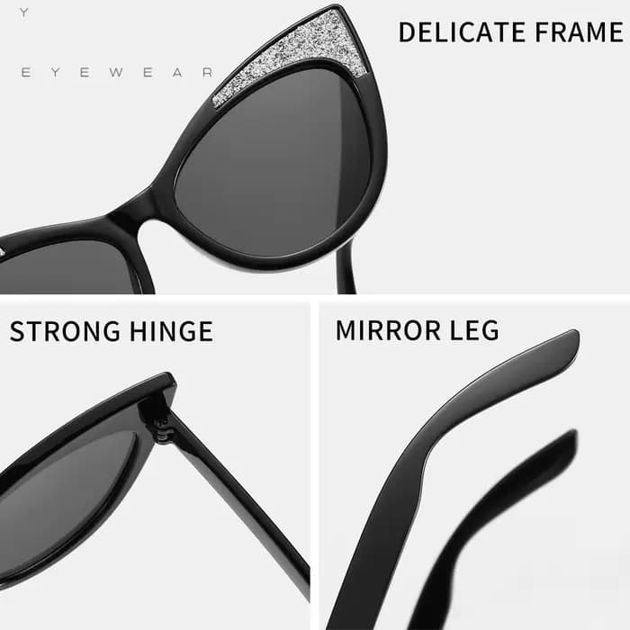 Joli œil de chat enfants lunettes de soleil brillant nœud papillon