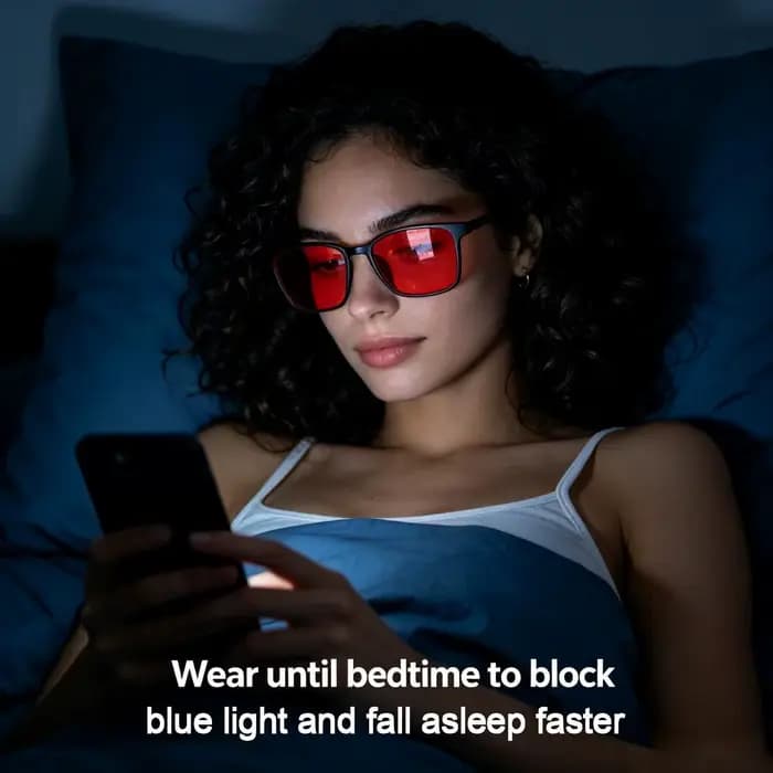 Lunettes anti-lumière bleue et verte à verres orange, pour réduire la fatigue oculaire S69