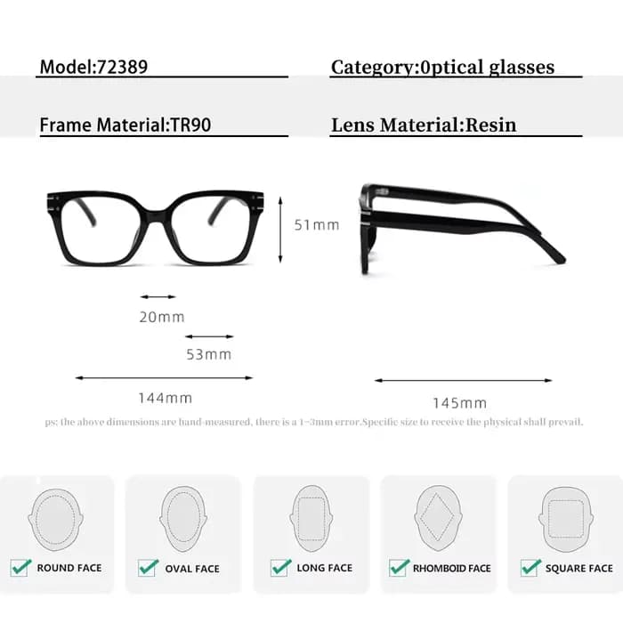Lunettes de lecture carrées pour hommes et femmes