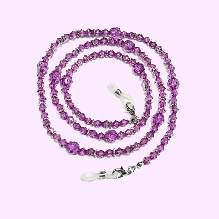 Chaîne de lunettes élégante violette pour femmes