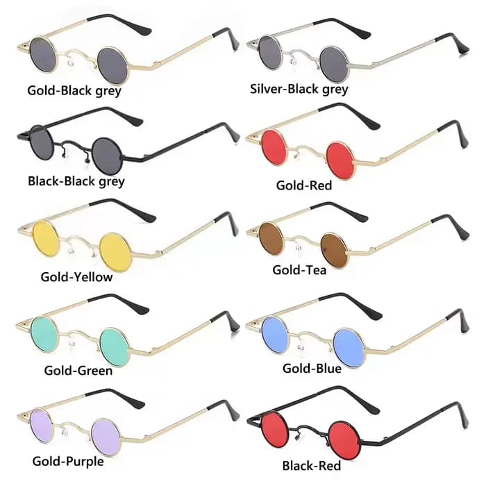 Petites lunettes de soleil rondes pour femmes et hommes