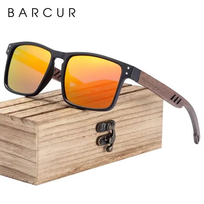 Lunettes de soleil polarisées en bois naturel pour hommes et femmes, lunettes de créateur de marque, brochure, UV400