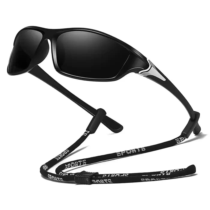 Lunettes de soleil de sport vintage avec chaîne pour hommes et femmes