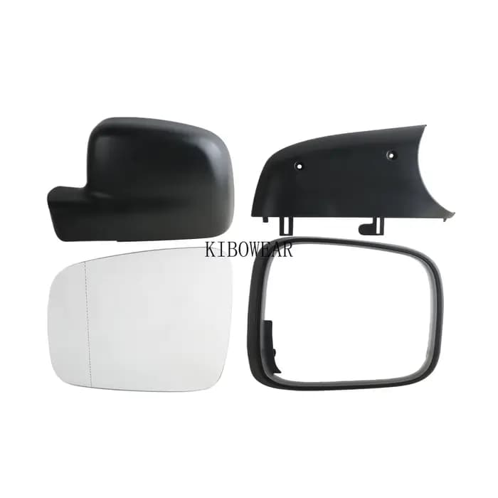 1 pièce Cache de rétroviseur latéral avec base en verre pour VW Transporter T5 Multivan 2003-2010 Caddy 2004-2010 Pièce de rechange automobile Cap LHD