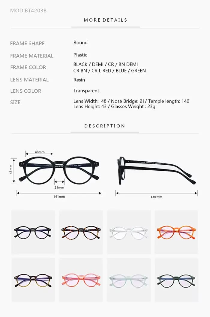 ZENOTTIC Style rétro pince sur lunettes de soleil pour hommes femmes cercle Anti lumière bleue