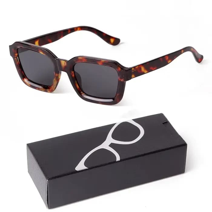 Lunettes de soleil carrées épaisses vintage pour femmes et hommes