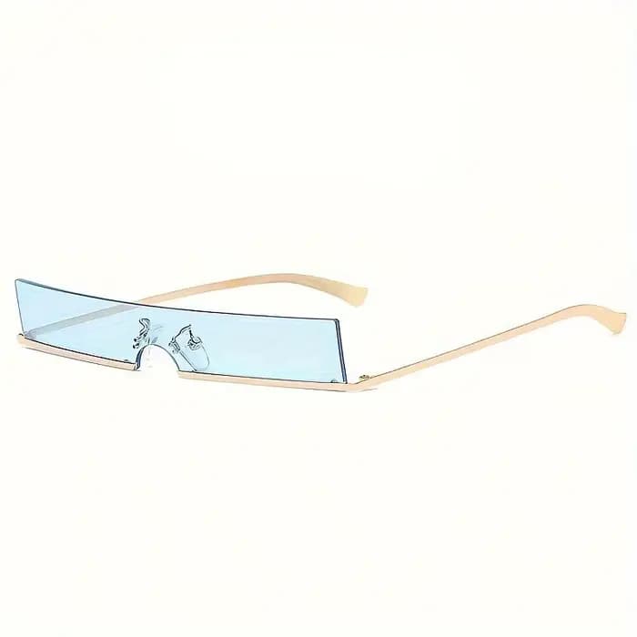Lunettes de soleil futuristes rectangulaires étroites pour femmes et hommes