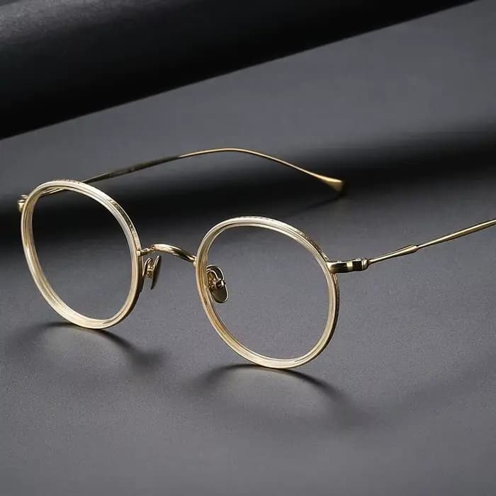 2026 Marque de luxe Designer KMN139 Hommes Rétro Rond Titane Cadre Lunettes Femmes À La Mode Cercle Style Acétate