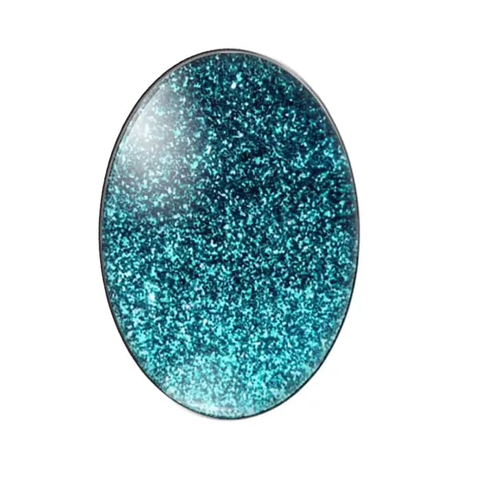 Nouveau cabochon photo ovale en verre, monochromatique, effet arc-en-ciel scintillant, 13x18mm/18x25mm/30x40mm, dos plat, pour la création de bijoux