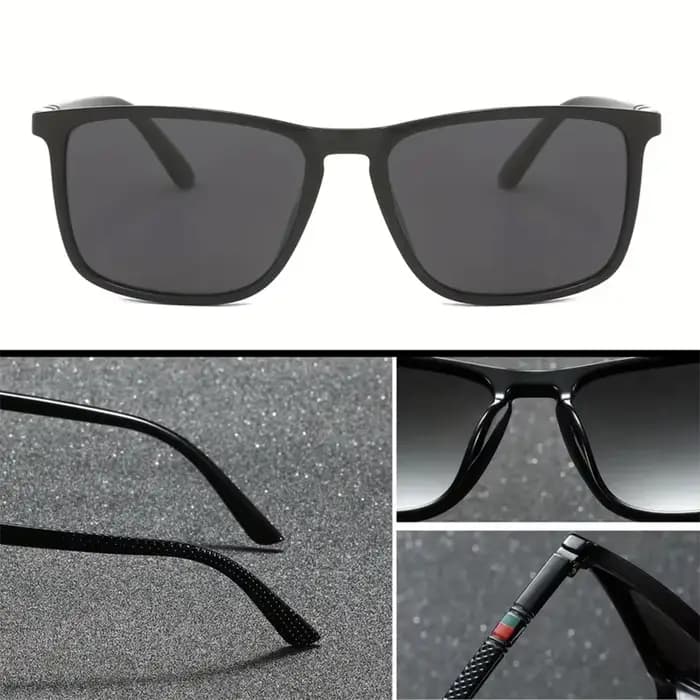 Lunettes de soleil carrées classiques pour hommes