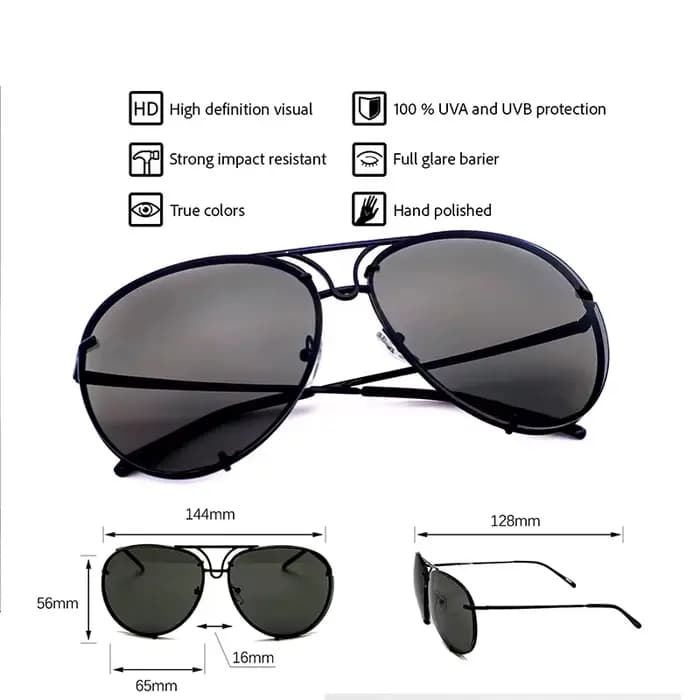 Lunettes de soleil oversize miroir pour femme