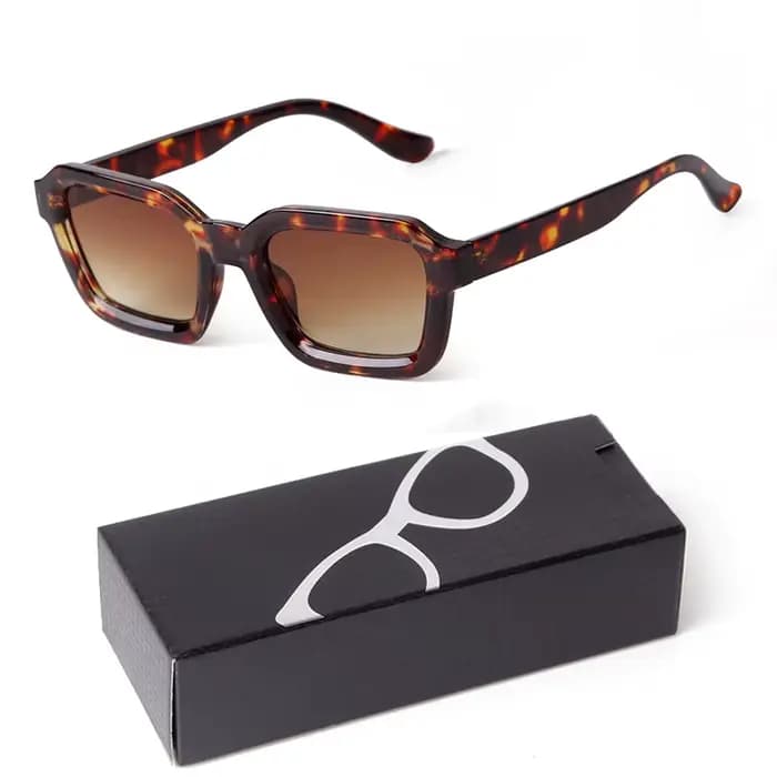 Lunettes de soleil carrées épaisses vintage pour femmes et hommes