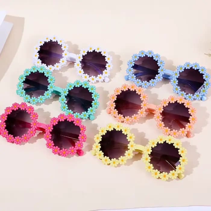 Lunettes de soleil marguerite mignonnes pour enfants