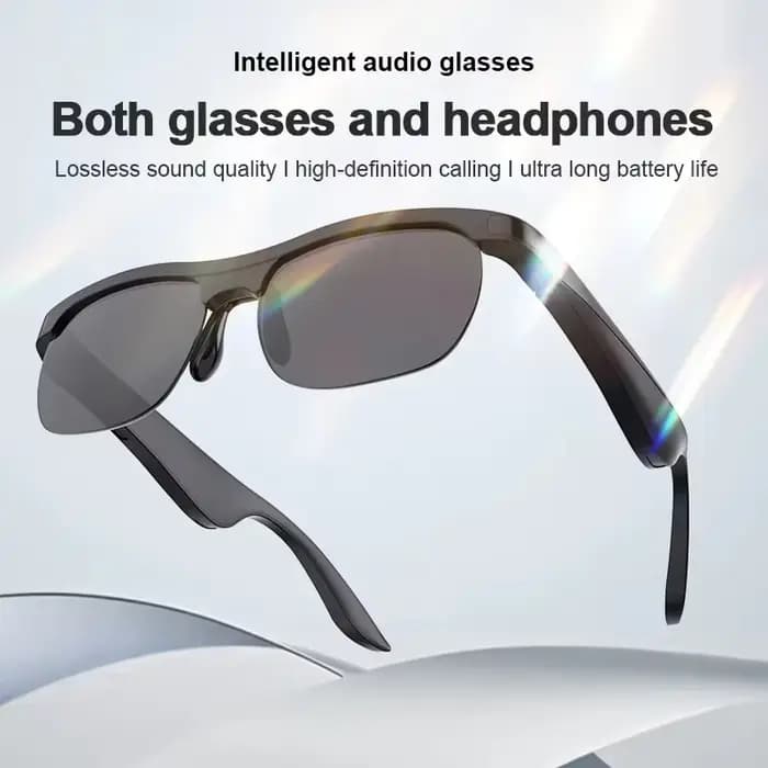 Lunettes intelligentes Lenovo avec assistant vocal IA, contrôle à distance 4K, appareil photo tactile, enregistrement, traducteur, lunettes de soleil Bluetooth sans fil
