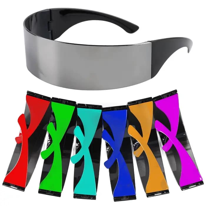 Lunettes de soleil futuristes à visière Cyclope étroite pour femmes et hommes