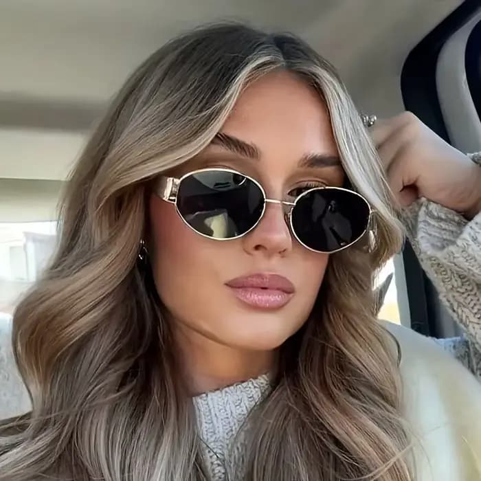 Lunettes de soleil ovales tendance pour femmes