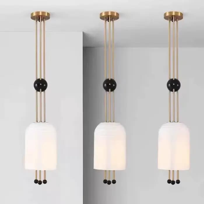 Lampe Suspendue à Tête Unique en Verre, Lanterne Vintage Industrielle, Luminaire Décoratif d'Nik, Idéal pour un Salon ou un Hôtel