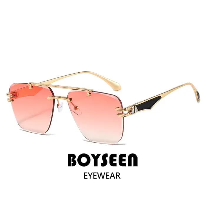 Lunettes de soleil carillon sans cadre avec protection UV pour femmes
