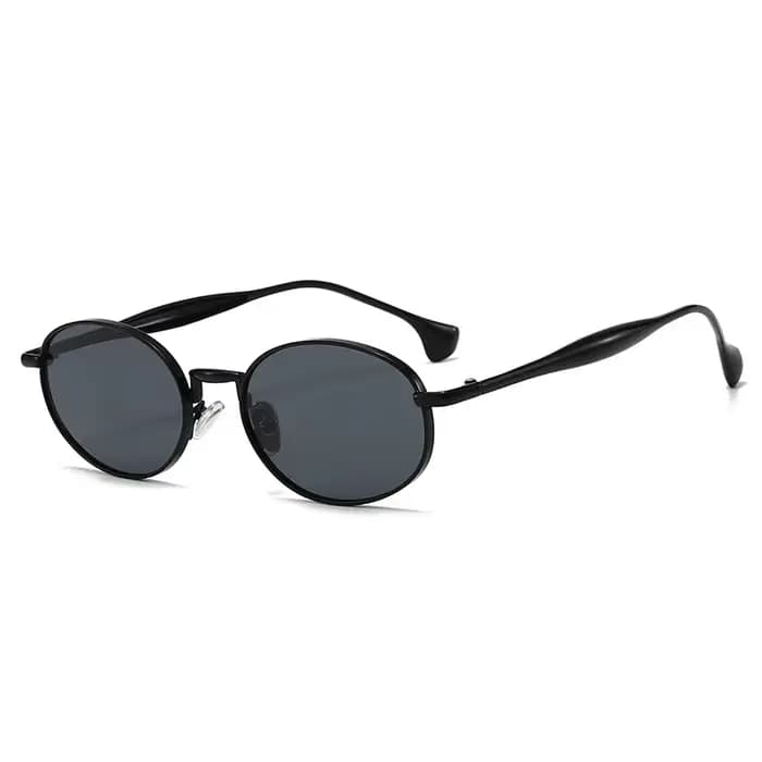 Lunettes de soleil ovales en métal