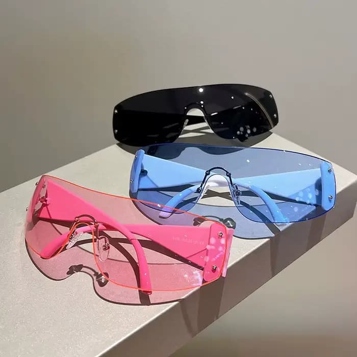 Y2K – lunettes de soleil de styliste sans bords pour femmes et hommes