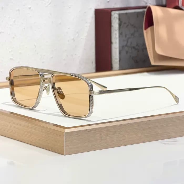 Lunettes de soleil de luxe EARL, grandes et surdimensionnées, monture en alliage artisanale, forme carrée, lunettes de mode pour hommes et femmes