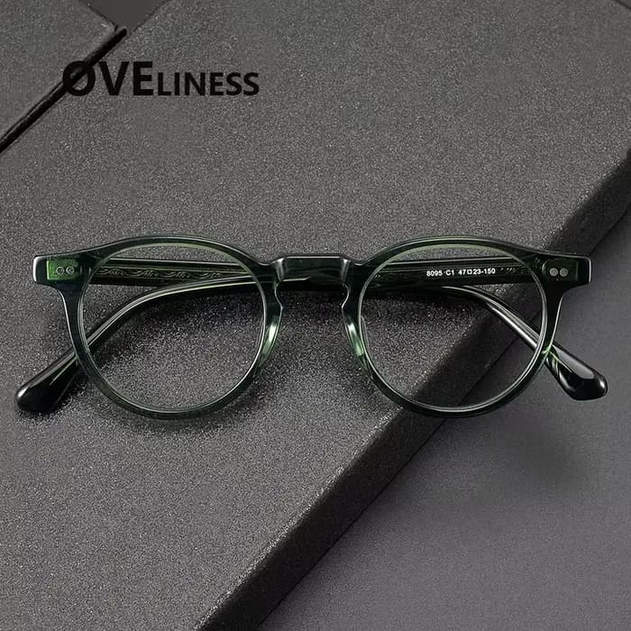 Lunettes rondes en acétate vintage pour hommes et femmes