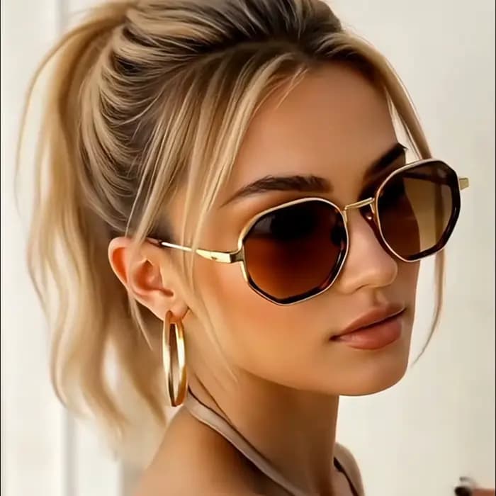 1pc lunettes de soleil à la mode rétro européennes et américaines pour hommes et femmes tendance polyvalente été ombrage solaire et protection UV fr