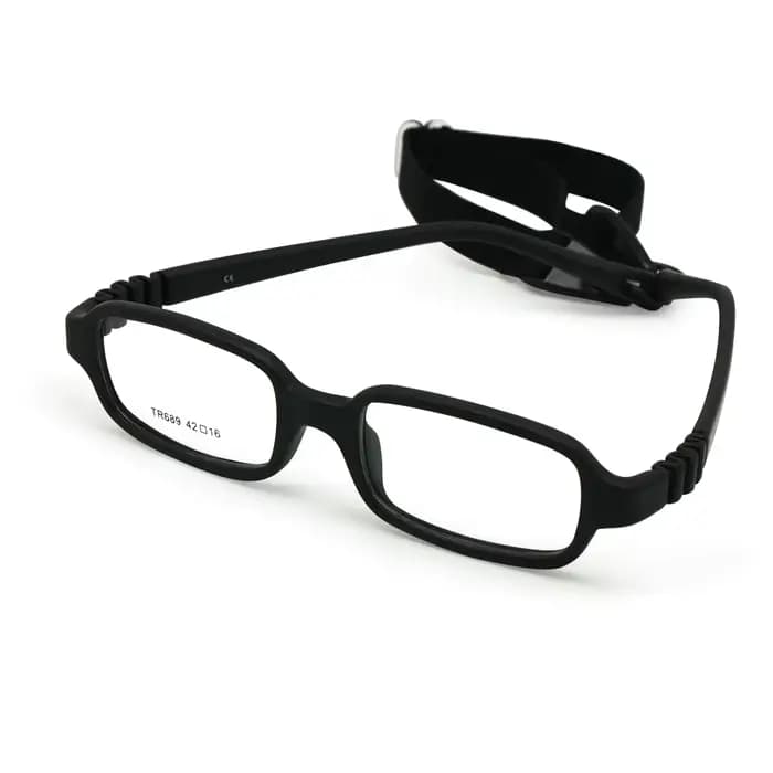 Lunettes pliables pour enfants, taille 42mm, avec cordon sans vis, monture de lunettes flexibles une pièce